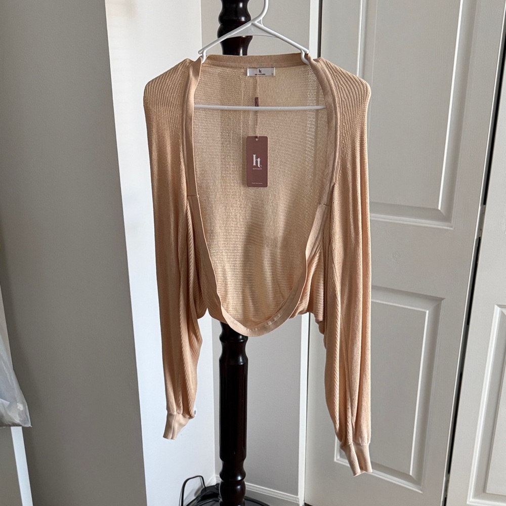 Women's Tan Cardigan Sweater